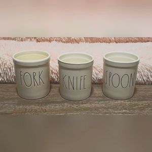 RAE DUNN FORK KNIFE SOON HOLDERS